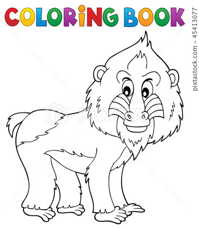 Coloring book mandrill theme 1 45413077