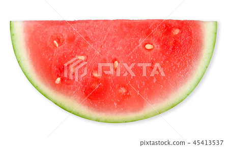 Slice watermelon isolated on white clippint path 45413537