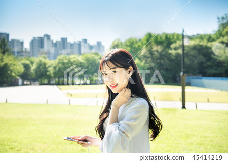 female woman college girl cute city romantic leisure female woman college girl cute city romantic leisure 45414219
