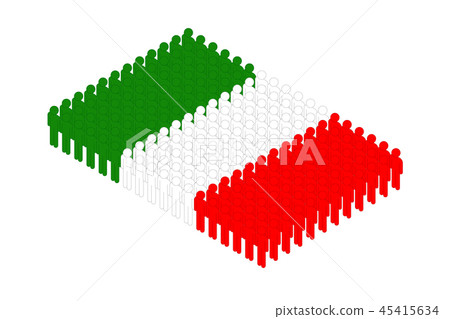 Isometric man icon pictogram in row, Italy 45415634