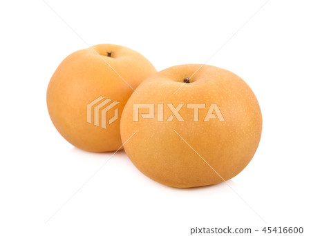 snow pear or Fengsui pear on white background snow pear or Fengsui pear on white background 45416600