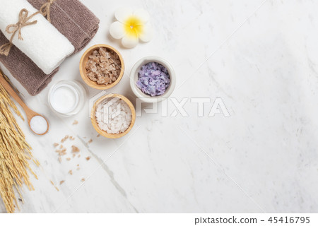 Top view of Spa products. 45416795