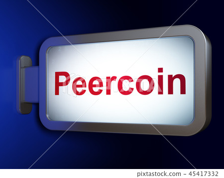 Blockchain concept: Peercoin on billboard background Blockchain concept: Peercoin on billboard background 45417332