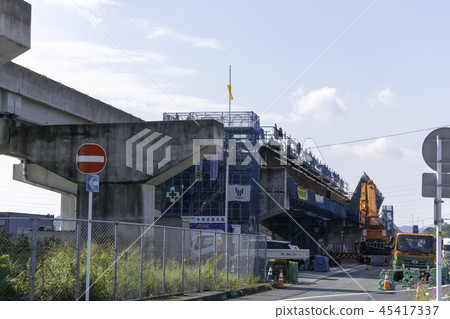 National highway No. 2 Tamashima bypass Funaho viaduct construction National highway No. 2 Tamashima bypass Funaho viaduct construction 45417337