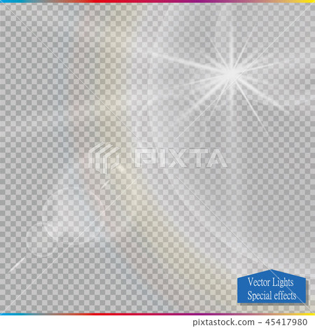 Vector transparent sunlight special lens flare light effect. 45417980
