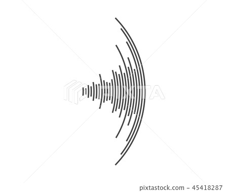 Sound waves vector illustration 45418287
