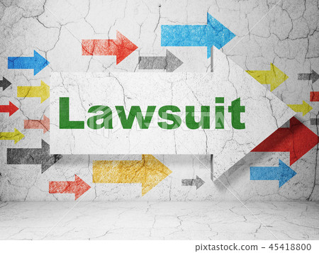 Law concept: arrow with Lawsuit on grunge wall background 45418800