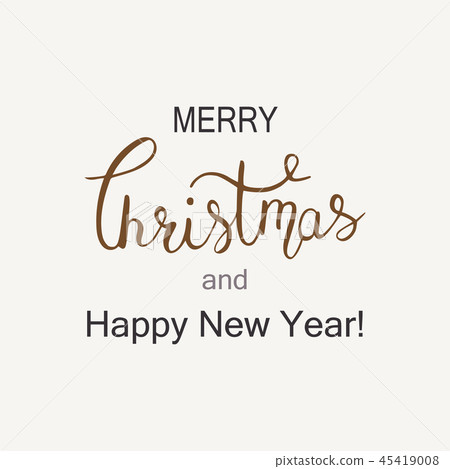 Holiday Vector Lettering background. Merry Christmas concept 45419008