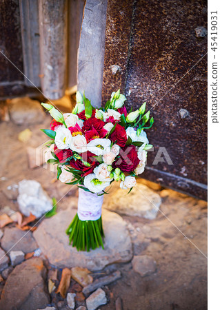 Beauty of colored flowers. Bridal accessories. Beauty of colored flowers. Bridal accessories. 45419031