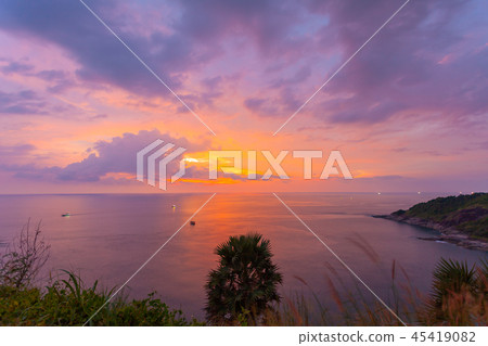 stunning sunset at Promthep cape stunning sunset at Promthep cape 45419082