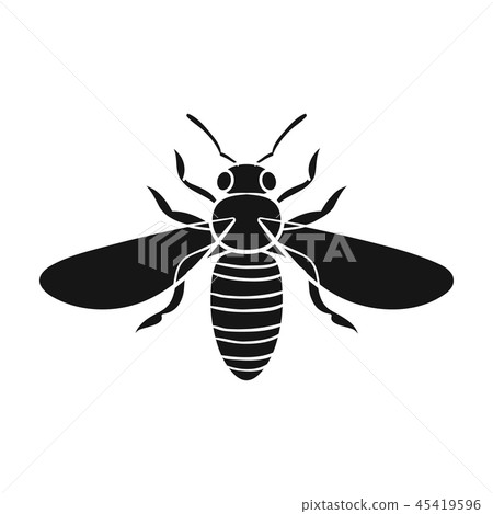 Bee icon in black style isolated on white background. Insects symbol stock vector illustration. Bee icon in black style isolated on white background. Insects symbol stock vector illustration. 45419596