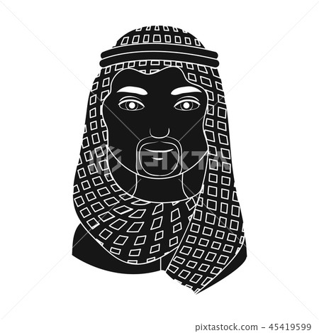 Arab.Human race single icon in black style vector symbol stock illustration web. Arab.Human race single icon in black style vector symbol stock illustration web. 45419599