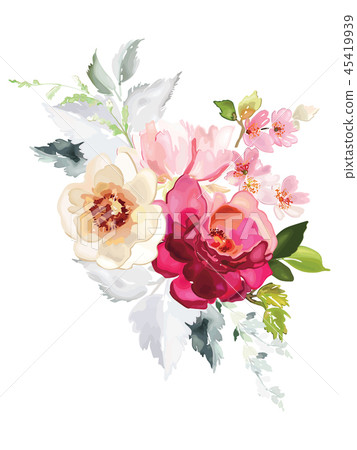 Vector card with floral pattern 45419939