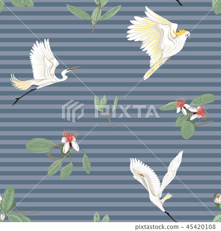 Seamless pattern, background. with tropical plants Seamless pattern, background. with tropical plants 45420108