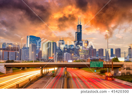 Chicago, Illinois, USA Skyline 45420300