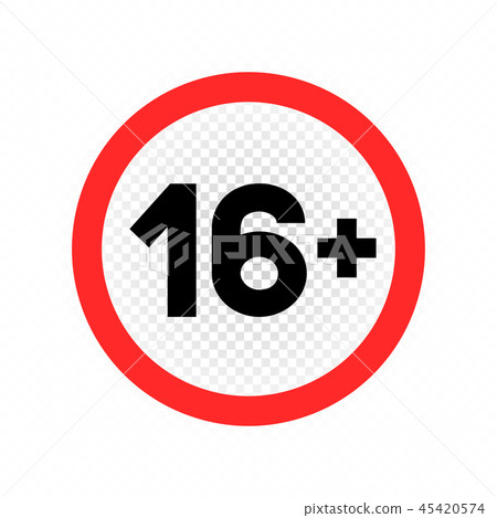 adults only sign symbol 45420574