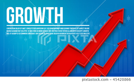 Creative Vector Illustration 3d Arrow Financial Stock