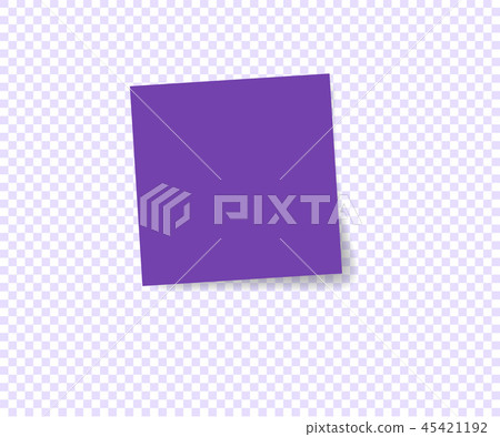 Violet paper sticker on transparent background. Violet paper sticker on transparent background. 45421192