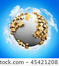 Worldwide shipping and recycling concept Worldwide shipping and recycling concept 45421208