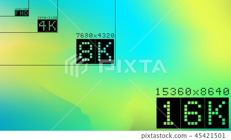 Ultra high hd resolution 16k comparison mock up Ultra high hd resolution 16k comparison mock up 45421501