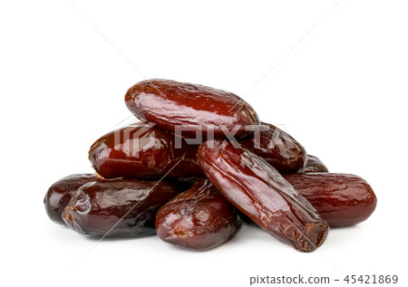 Bunch of dates close up on a white. Isolated. Bunch of dates close up on a white. Isolated. 45421869