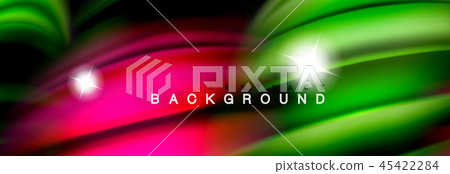 Mixing color waves on black, liquid flowing shapes 45422284