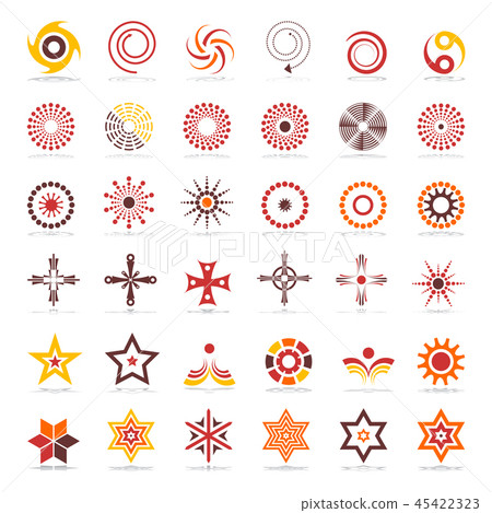 Design elements set. Abstract icons. - Stock Illustration [45422323 ...