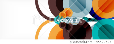 Abstract colorful geometric composition - multicolored circle background Abstract colorful geometric composition - multicolored circle background 45422397