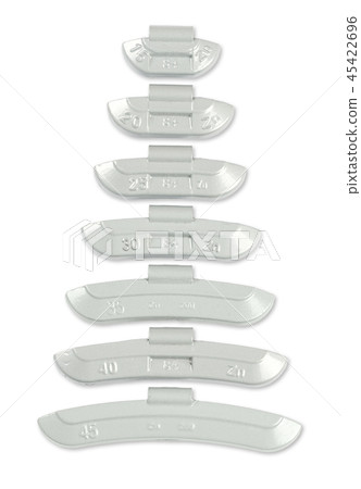 Clip-on zinc tire weights in different sizes Clip-on zinc tire weights in different sizes 45422696