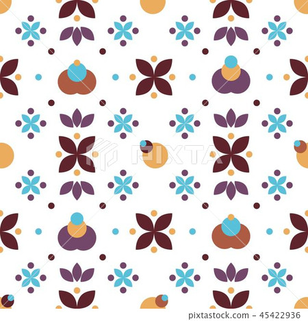 Simple Folk Floral seamless pattern 45422936