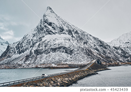 Fredvang Bridges. Lofoten islands, Norway Fredvang Bridges. Lofoten islands, Norway 45423439
