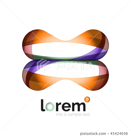 Abstract geometric business icon Abstract geometric business icon 45424036