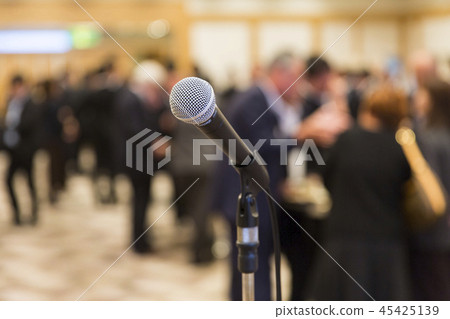 Microphone at indoor event venue 45425139