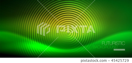 Neon glowing techno lines, hi-tech futuristic abstract background template with square shapes Neon glowing techno lines, hi-tech futuristic abstract background template with square shapes 45425729