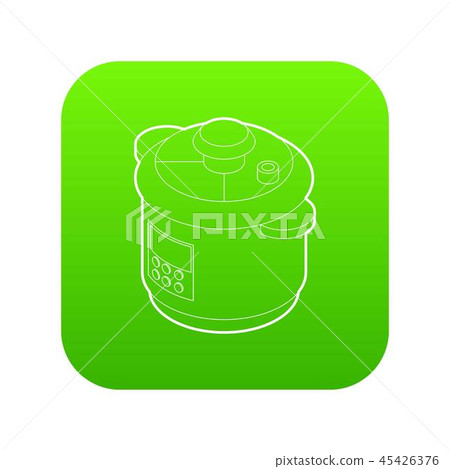 Multi cooker icon green vector Multi cooker icon green vector 45426376