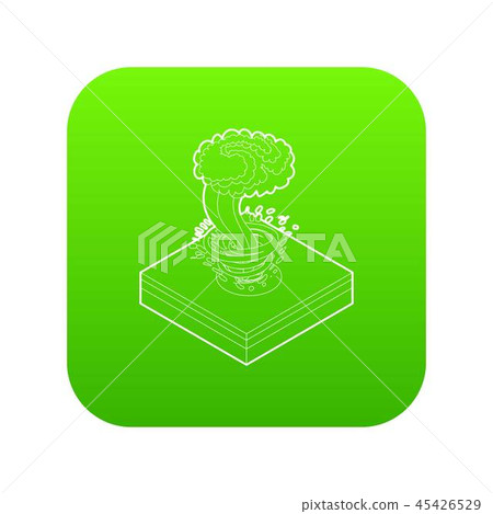 Tornado icon green vector 45426529