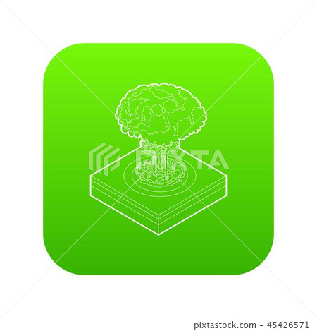 Nuclear explosion icon green vector Nuclear explosion icon green vector 45426571