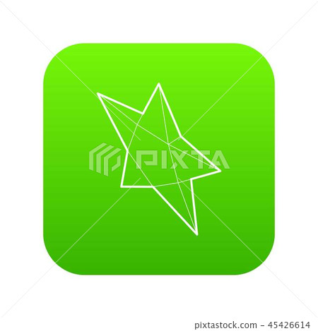 Pointed star icon green vector - Stock Illustration [45426614] - PIXTA