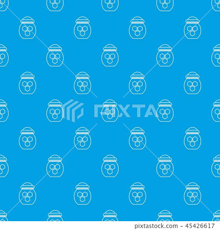 Jar of honey pattern vector seamless blue 45426617