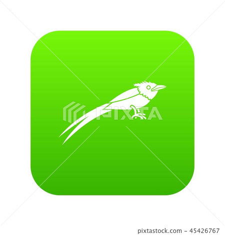 Asian paradise flycatcher icon digital green 45426767