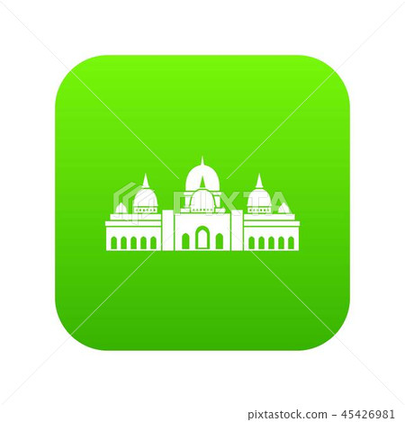 Sheikh Zayed Grand Mosque, UAE icon digital green 45426981