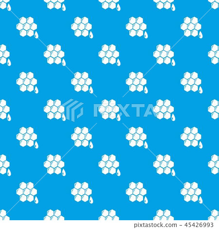 Honeycomb pattern vector seamless blue 45426993