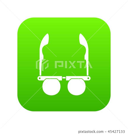 Glasses with black round lenses icon digital green Glasses with black round lenses icon digital green 45427133