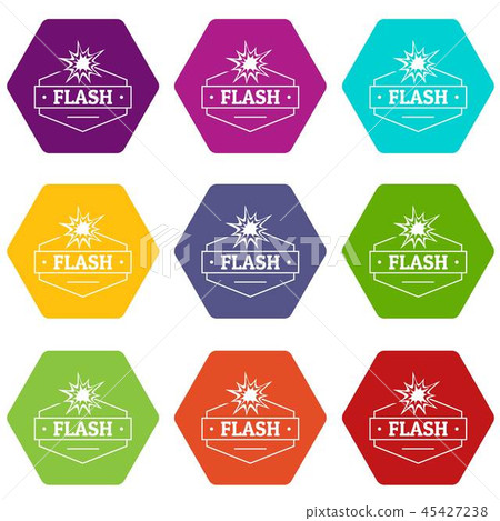 Flash icons set 9 vector - Stock Illustration [45427238] - PIXTA