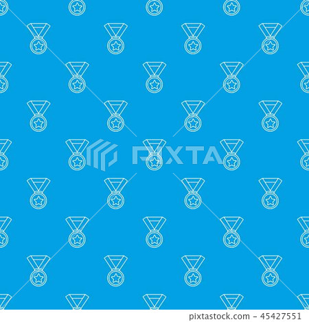 Hockey champion medal pattern vector seamless blue - Stock Illustration ...