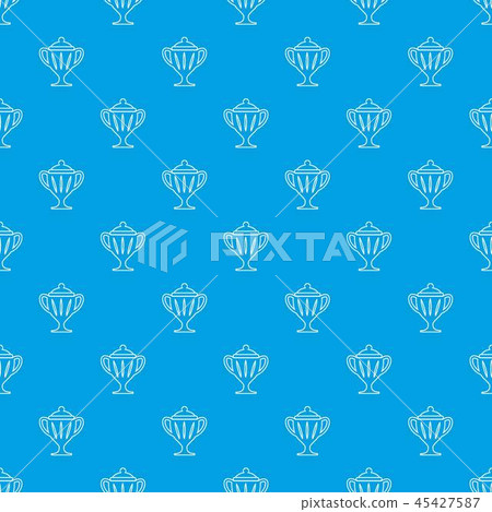 Ice hockey cup pattern vector seamless blue 45427587
