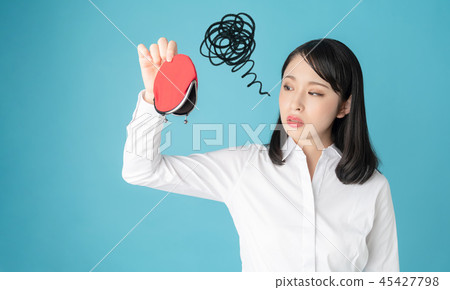 A woman with a wallet A woman with a wallet 45427798