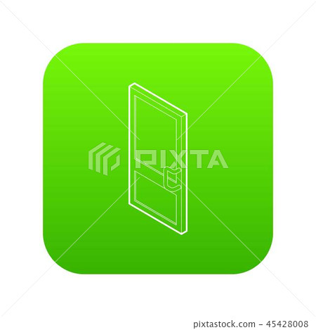 Door icon green vector 45428008