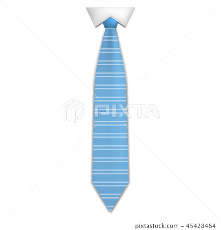 Elegant blue tie icon, realistic style 45428464