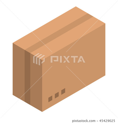 Carton box icon, isometric style Carton box icon, isometric style 45429025